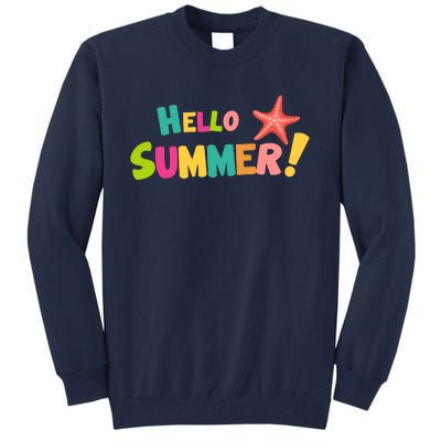 Hello Summer Starfish Colorful Tall Sweatshirt