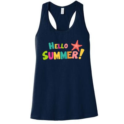 Hello Summer Starfish Colorful Women's Racerback Tank