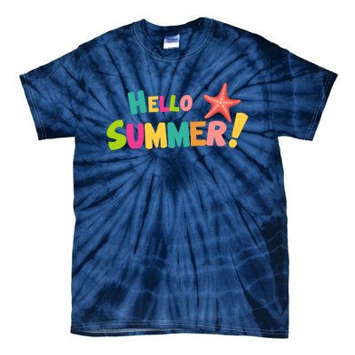 Hello Summer Starfish Colorful Tie-Dye T-Shirt