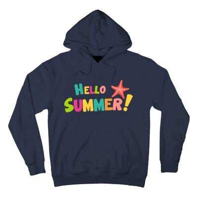 Hello Summer Starfish Colorful Tall Hoodie