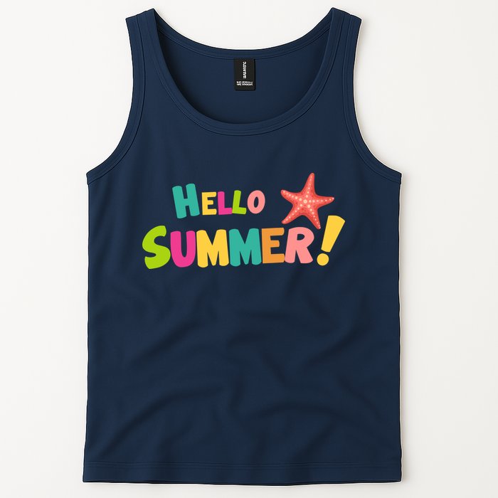 Hello Summer Starfish Colorful Tank Top