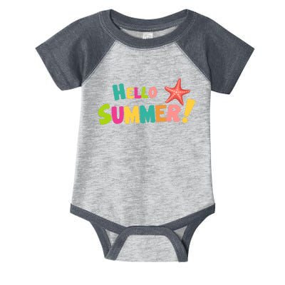 Hello Summer Starfish Colorful Infant Baby Jersey Bodysuit