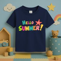 Hello Summer Starfish Colorful Toddler T-Shirt