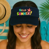 Hello Summer Starfish Colorful Visor