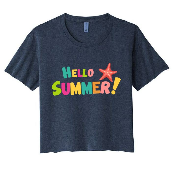 Hello Summer Starfish Colorful Crop Top