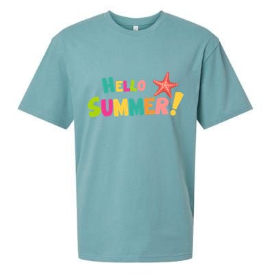 Hello Summer Starfish Colorful Sueded Cloud Jersey T-Shirt