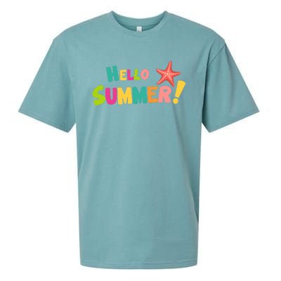 Hello Summer Starfish Colorful Sueded Cloud Jersey T-Shirt