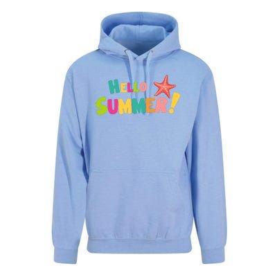 Hello Summer Starfish Colorful Unisex Surf Hoodie