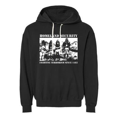 Homeland Security Since 1482 Printed Cotton Garment-Dyed Fleece Hoodie