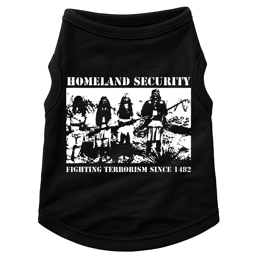 Homeland Security Since 1482 Printed Cotton Doggie Tank