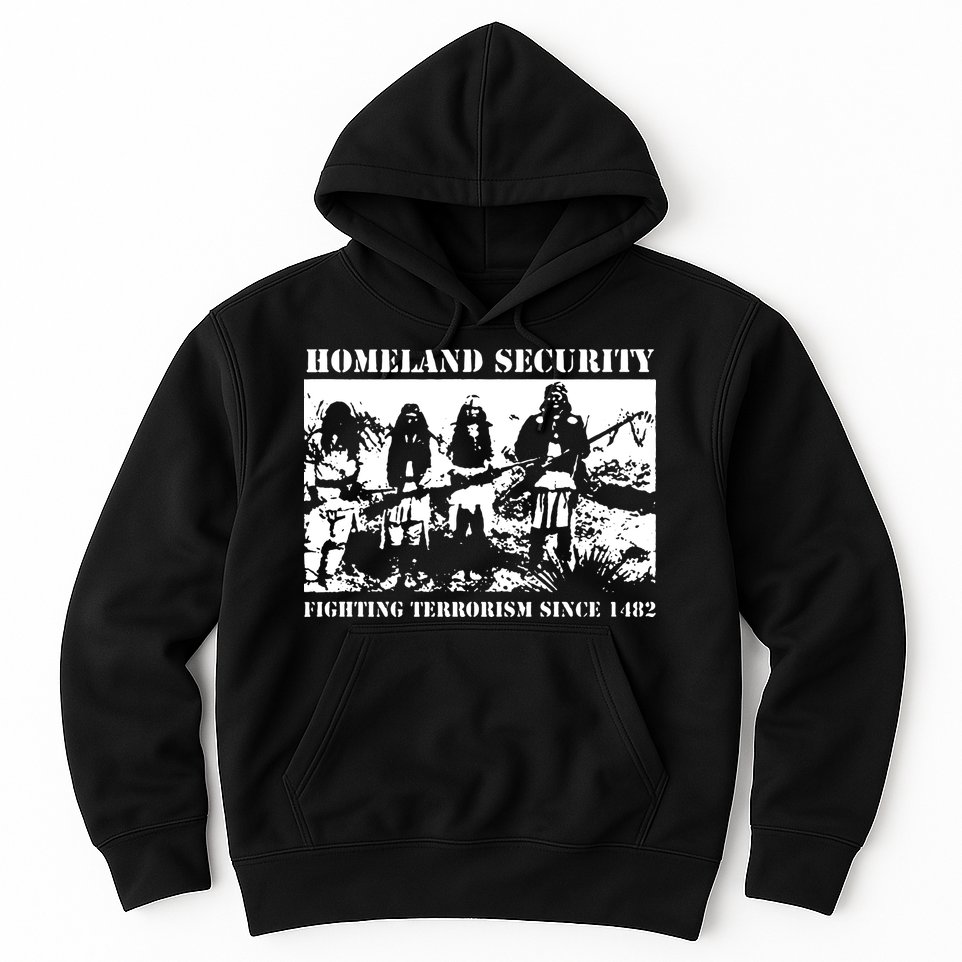 Homeland Security Since 1482 Printed Cotton Hoodie