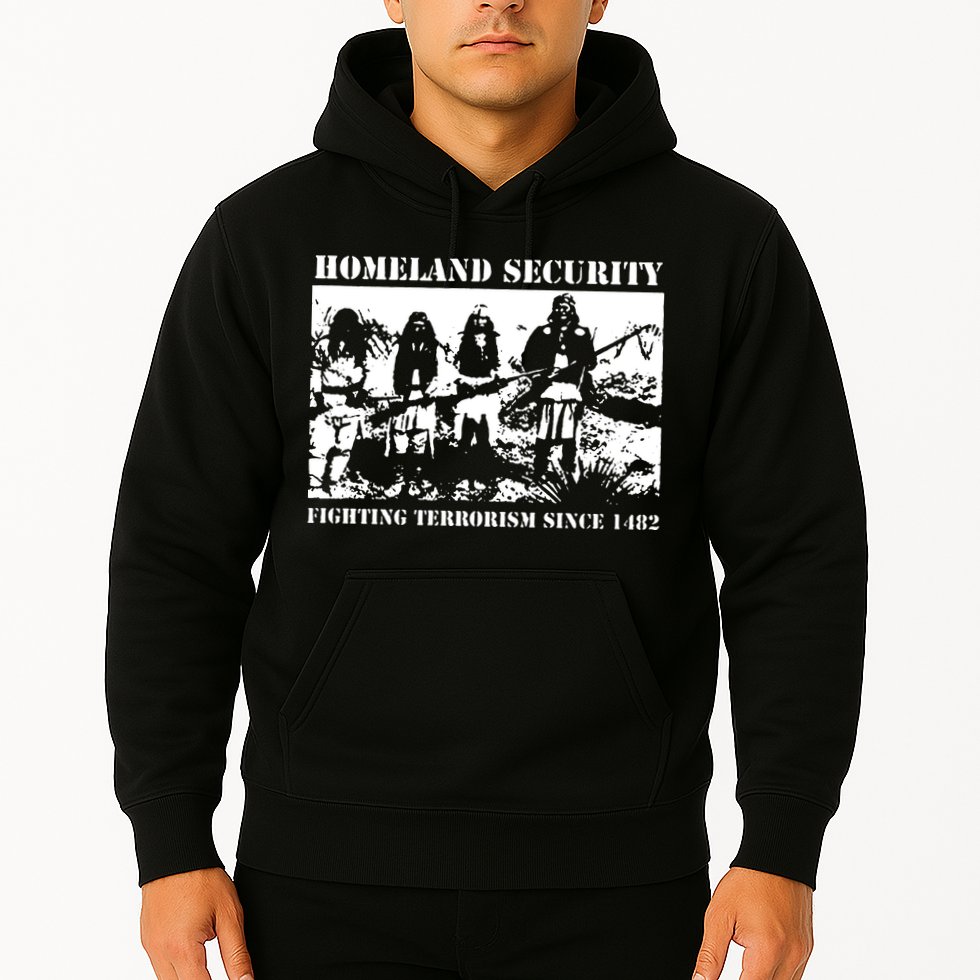 Homeland Security Since 1482 Printed Cotton Hoodie