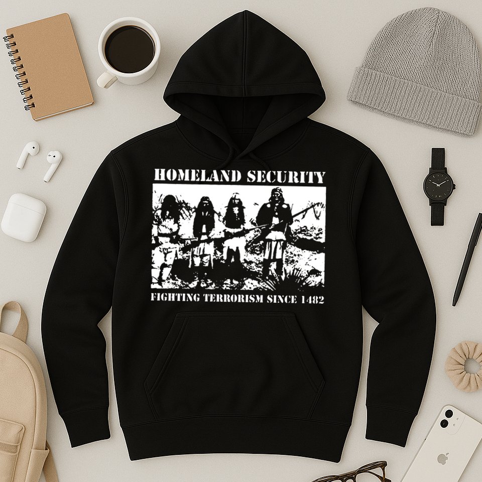 Homeland Security Since 1482 Printed Cotton Hoodie