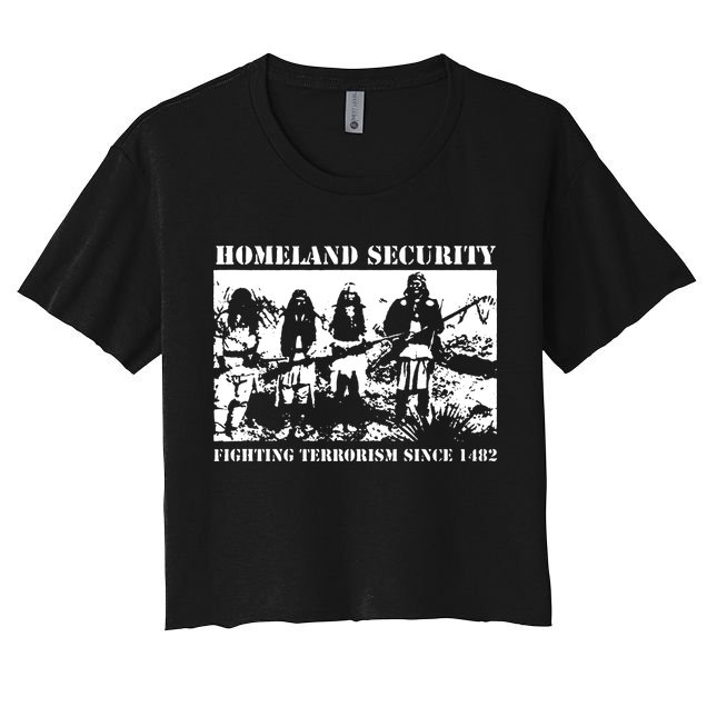 Homeland Security Since 1482 Printed Cotton Crop Top