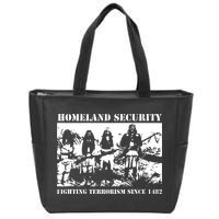 Homeland Security Since 1482 Printed Cotton Zip Tote Bag