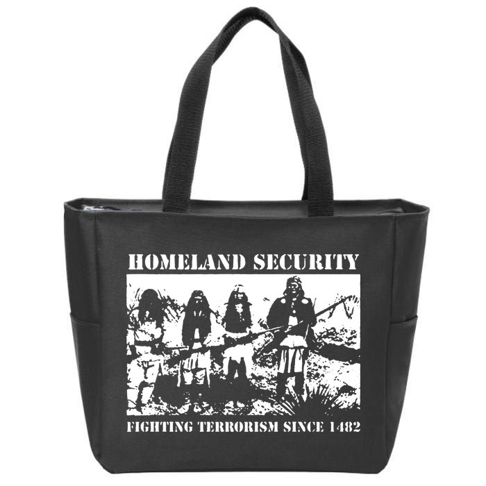 Homeland Security Since 1482 Printed Cotton Zip Tote Bag