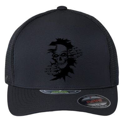 Horror Skull Skeleton Halloween Costume Flexfit Unipanel Trucker Cap