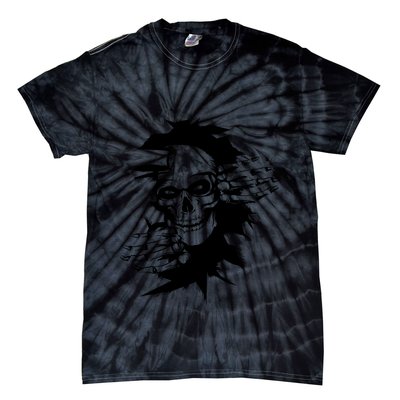 Horror Skull Skeleton Halloween Costume Tie-Dye T-Shirt