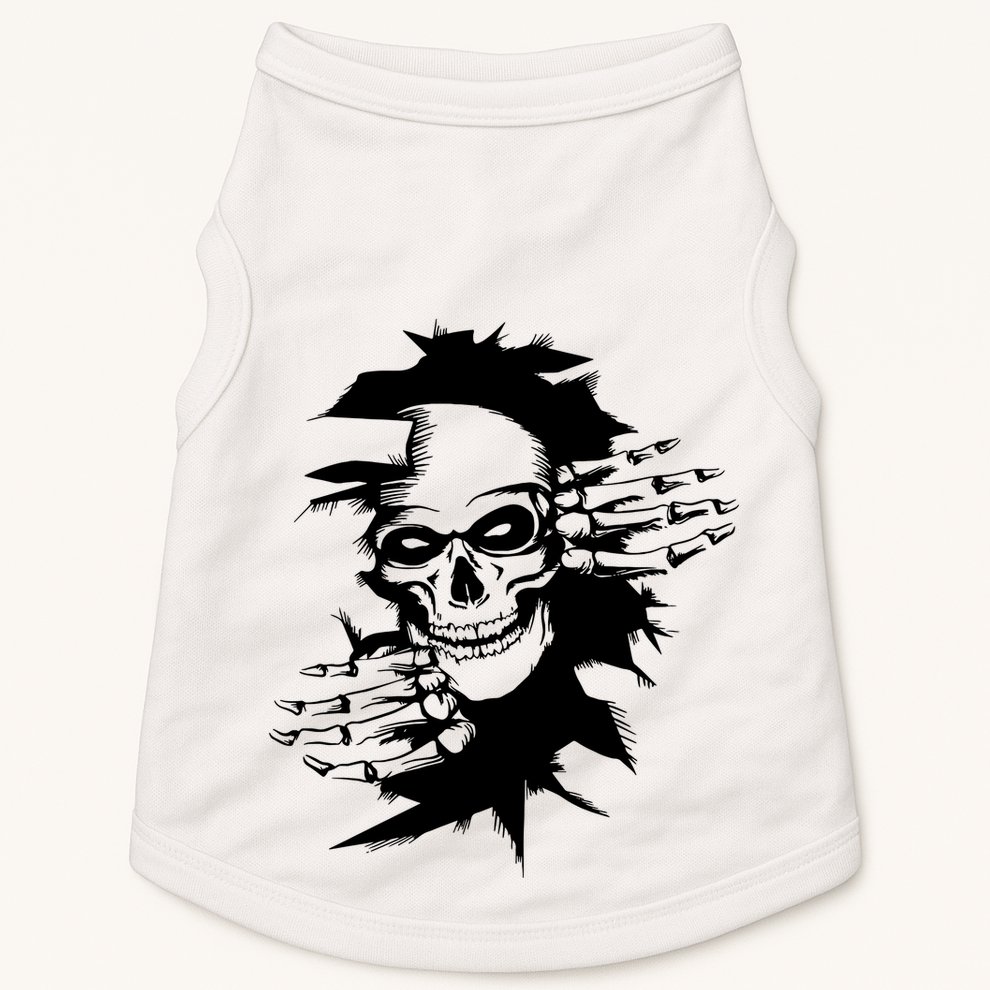 Horror Skull Skeleton Halloween Costume Doggie Tank