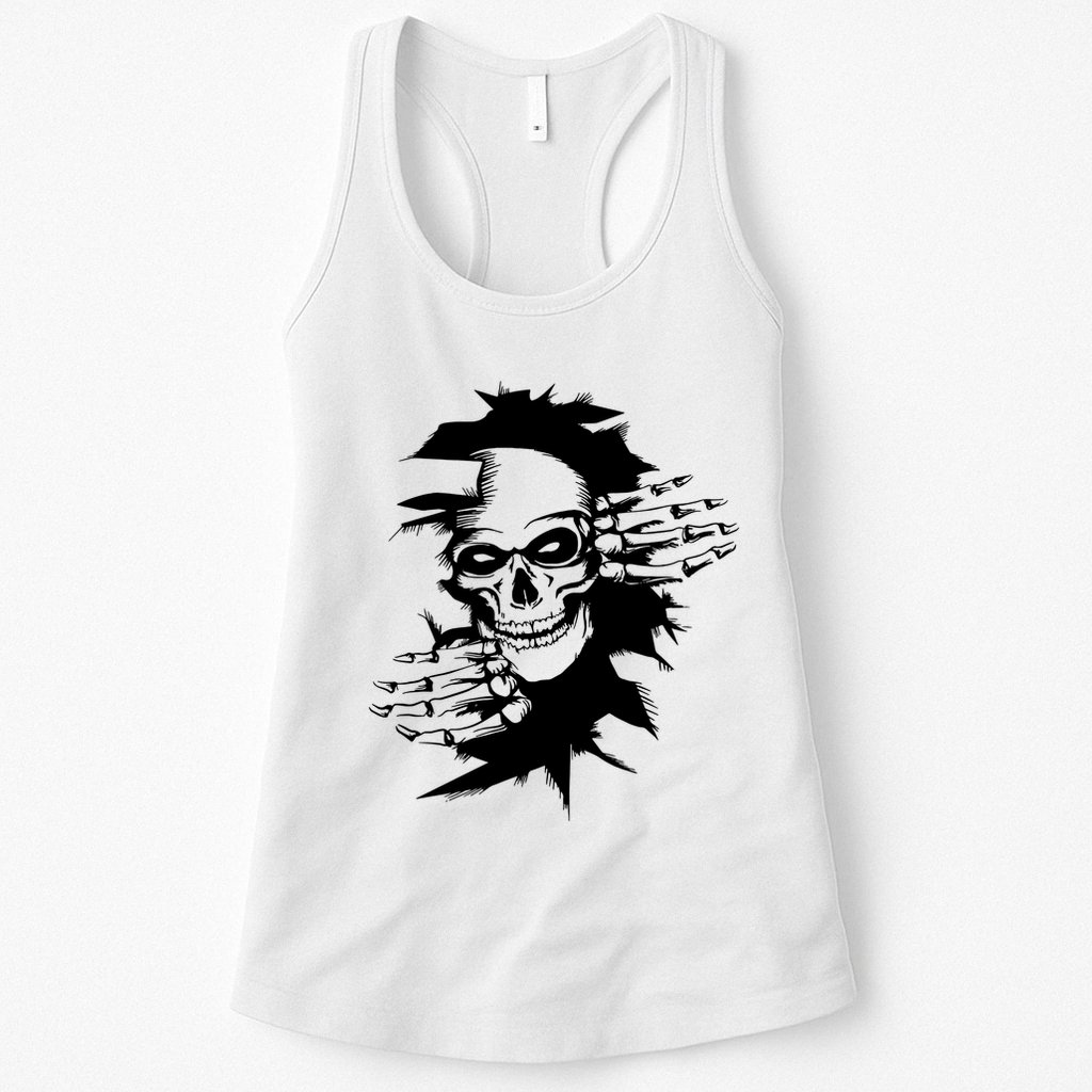 Horror Skull Skeleton Halloween Costume Womens Tank Top