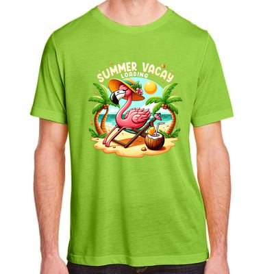 Hello Summer Summer Vacay Loading Cute Flamingo Family Trip Gift Adult ChromaSoft Performance T-Shirt