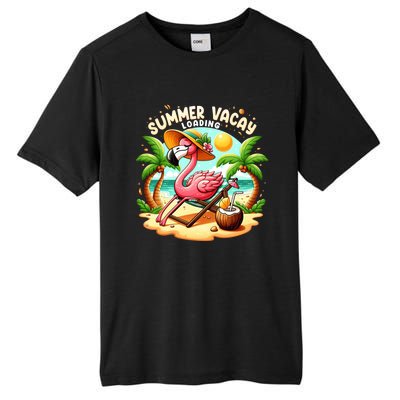 Hello Summer Summer Vacay Loading Cute Flamingo Family Trip Gift Tall Fusion ChromaSoft Performance T-Shirt