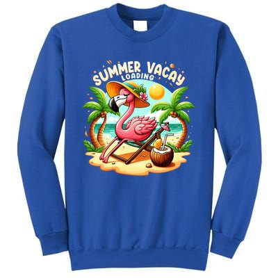 Hello Summer Summer Vacay Loading Cute Flamingo Family Trip Gift Sweatshirt