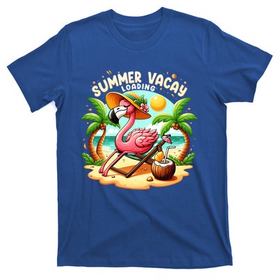 Hello Summer Summer Vacay Loading Cute Flamingo Family Trip Gift T-Shirt