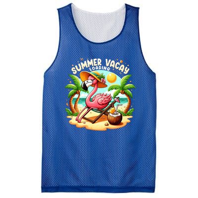 Hello Summer Summer Vacay Loading Cute Flamingo Family Trip Gift Mesh Reversible Basketball Jersey Tank