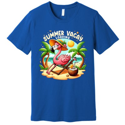 Hello Summer Summer Vacay Loading Cute Flamingo Family Trip Gift Premium T-Shirt