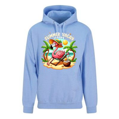 Hello Summer Summer Vacay Loading Cute Flamingo Family Trip Gift Unisex Surf Hoodie