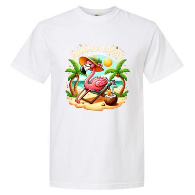 Hello Summer Summer Vacay Loading Cute Flamingo Family Trip Gift Garment-Dyed Heavyweight T-Shirt