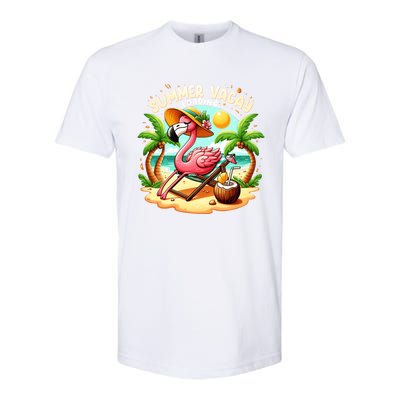 Hello Summer Summer Vacay Loading Cute Flamingo Family Trip Gift Softstyle® CVC T-Shirt