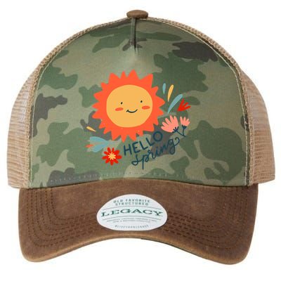 Hello Spring Sunset Floral Legacy Tie Dye Trucker Hat