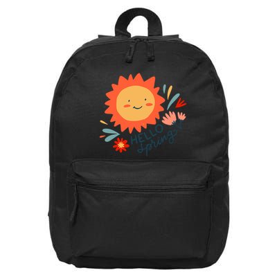 Hello Spring Sunset Floral 16 in Basic Backpack