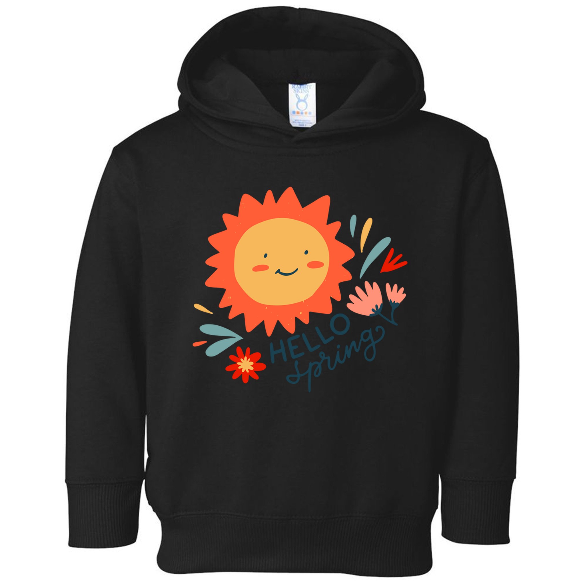 Hello Spring Sunset Floral Toddler Hoodie