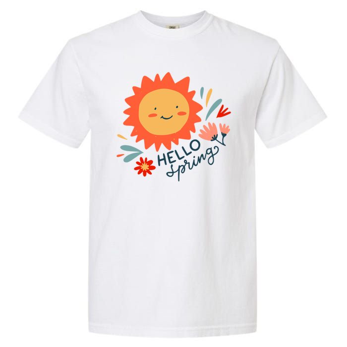 Hello Spring Sunset Floral Garment-Dyed Heavyweight T-Shirt