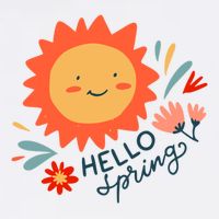 Hello Spring Sunset Floral Cooling Performance Crew T-Shirt