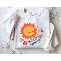 Hello Spring Sunset Floral Sweatshirt