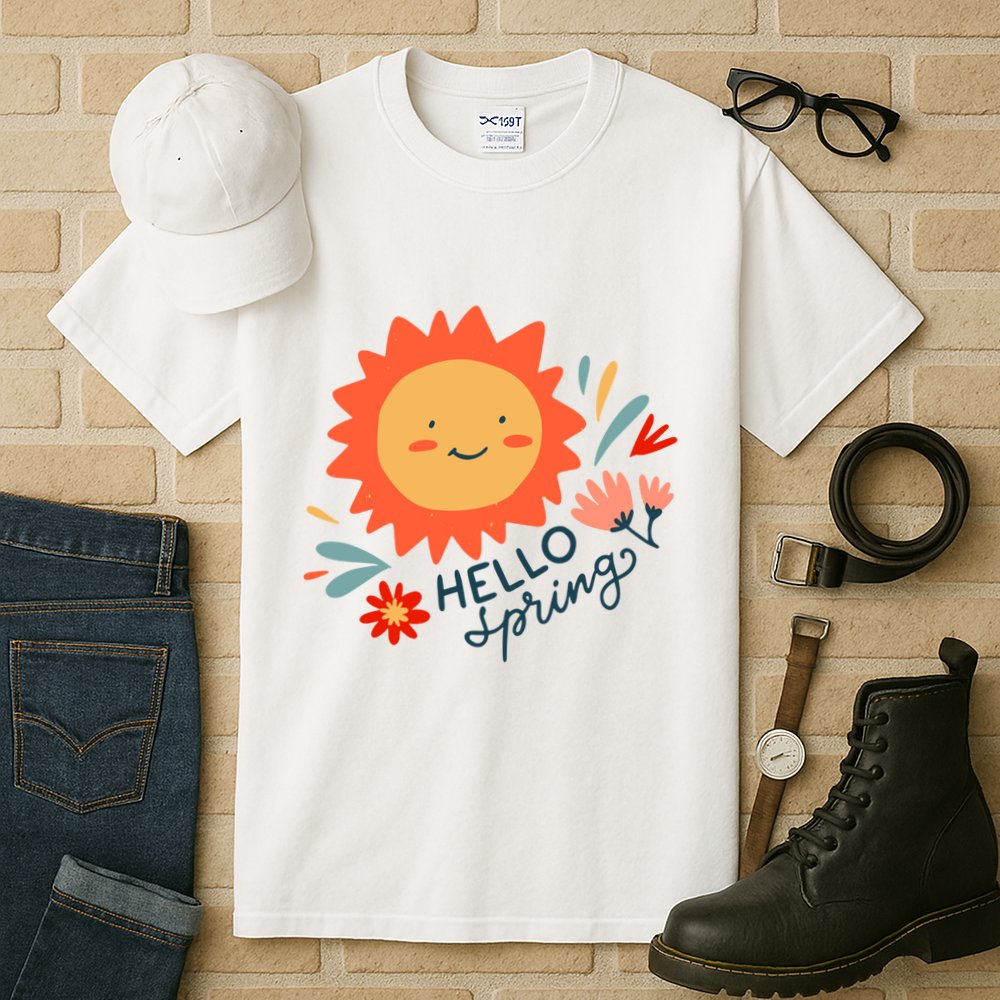 Hello Spring Sunset Floral Tall T-Shirt