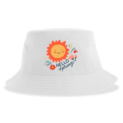 Hello Spring Sunset Floral Sustainable Bucket Hat