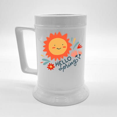 Hello Spring Sunset Floral Beer Stein