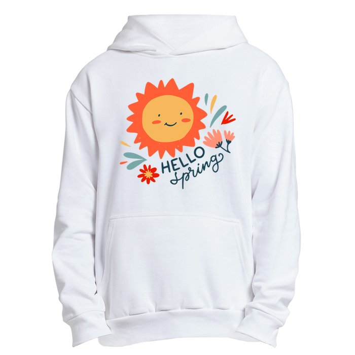 Hello Spring Sunset Floral Urban Pullover Hoodie