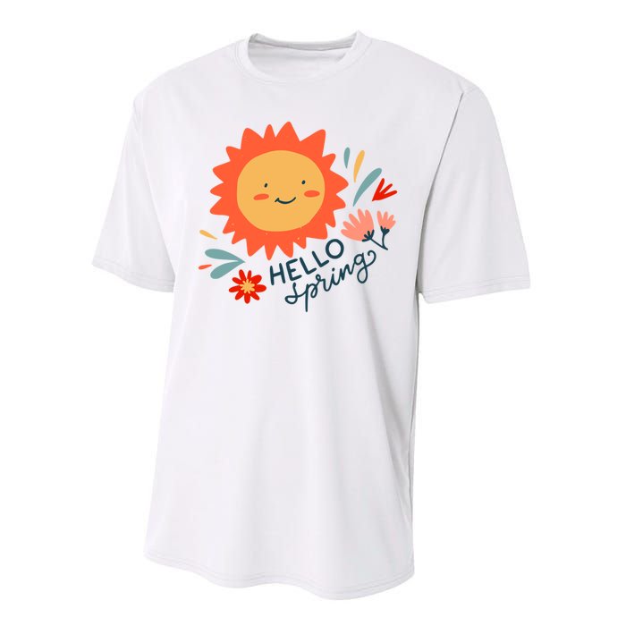 Hello Spring Sunset Floral Performance Sprint T-Shirt