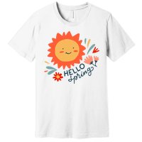 Hello Spring Sunset Floral Premium T-Shirt