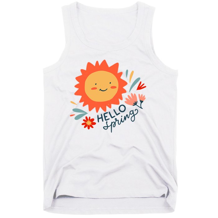 Hello Spring Sunset Floral Tank Top