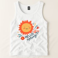 Hello Spring Sunset Floral Tank Top