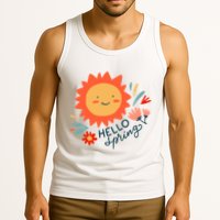Hello Spring Sunset Floral Tank Top
