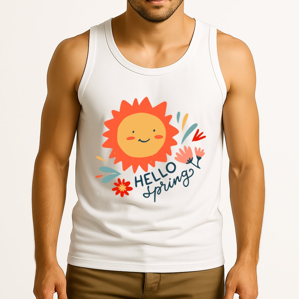 Hello Spring Sunset Floral Tank Top