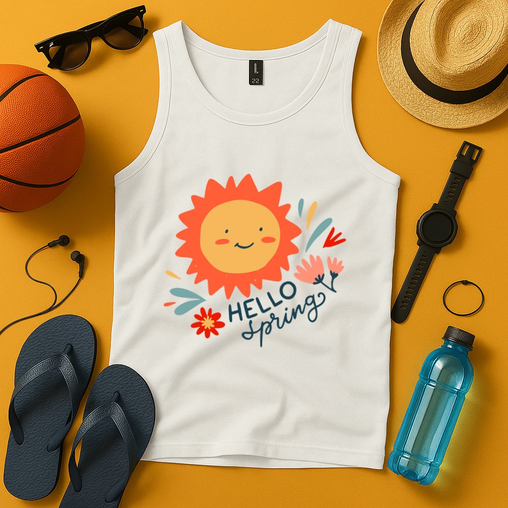 Hello Spring Sunset Floral Tank Top